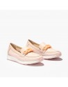 Pitillos zapato mocasín mujer adorno beige y nude 5134