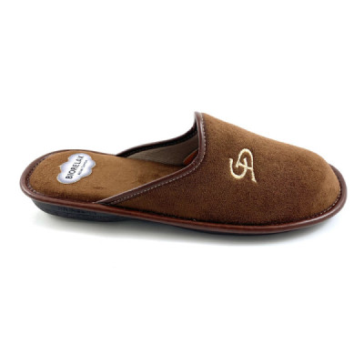 Zapatilla de casa Biorelax hombre con acolchado marrón y marino Bio1425 Zapatilla de casa Biorelax hombre con acolchado marrón y marino Bio1425