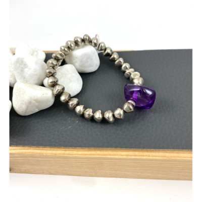 Pulsera artesanal Chic2chic mujer, morada 40455l