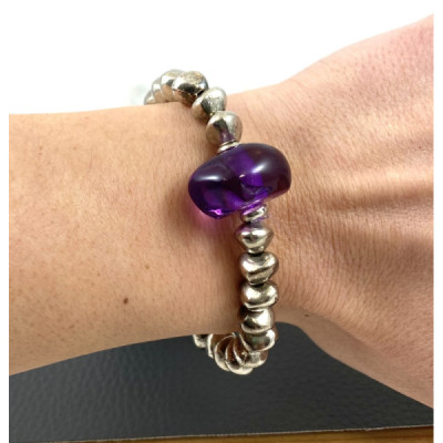 Pulsera artesanal Chic2chic mujer, morada 40455l