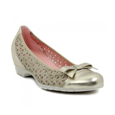 Mercedes Pitillos cuña escondida baja mujer beige - P3910