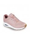 Deportiva Skechers mujer Uno Stand On Air rosa y negra 73690