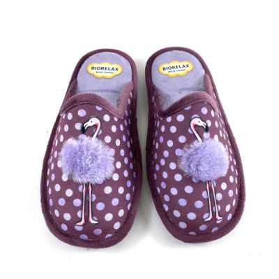 Biorelax Zapatilla Casa Acolchada mujer invierno malva - Bio4519
