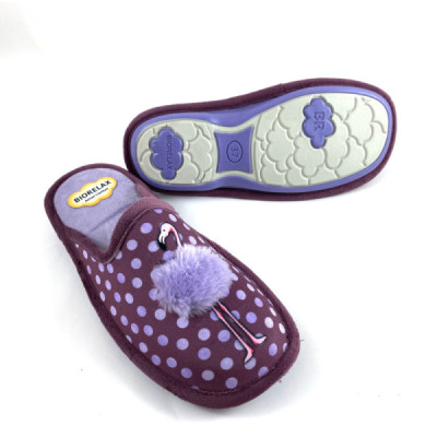 Biorelax Zapatilla Casa Acolchada mujer invierno malva - Bio4519