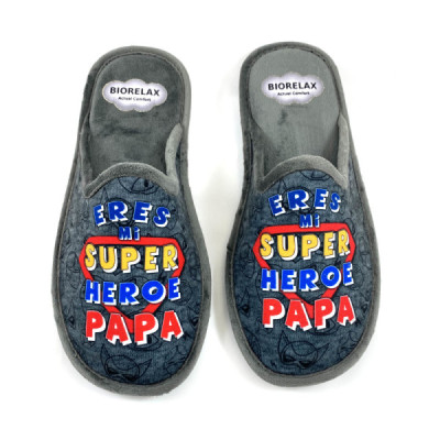 Biorelax zapatilla de casa acolchada hombre Super Papá - Bio1590