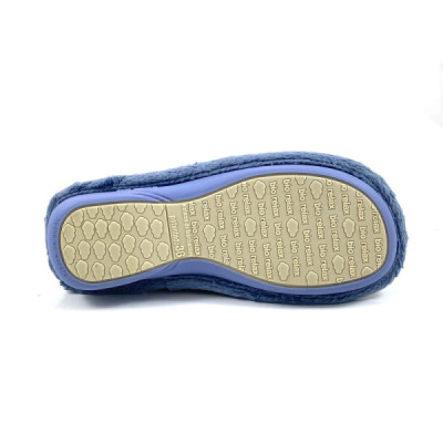 Biorelax zapatilla de casa con cuña azul para invierno - Bio1841