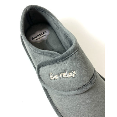 Zapatilla de casa cerrada Biorelax con velcro para hombre - Bio1499