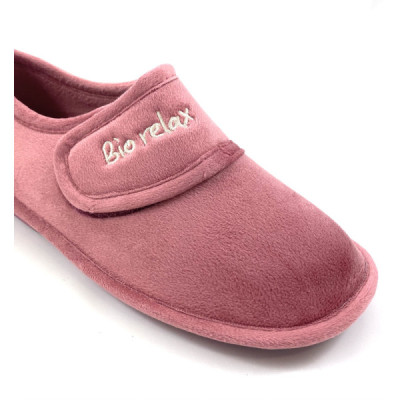 Biorelax zapatilla de casa cerrada con velcro para mujer - Bio4620