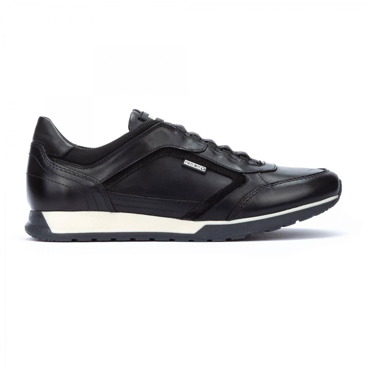 Deportivo con elásticos Pikolinos hombre Cambil cuero y negro pkm5n-6247c