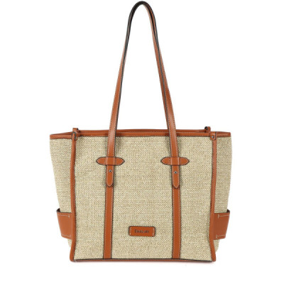 Bolso Binnari mujer shopper Violeta negro y beige - Cnp19240