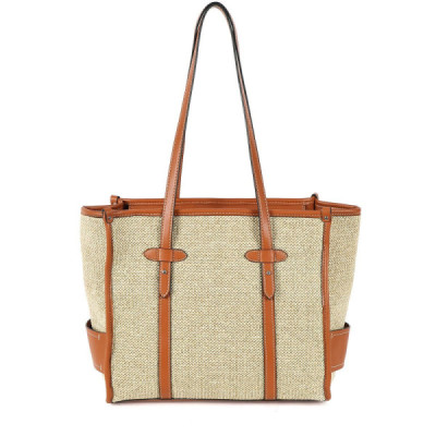 Bolso Binnari mujer shopper Violeta negro y beige - Cnp19240