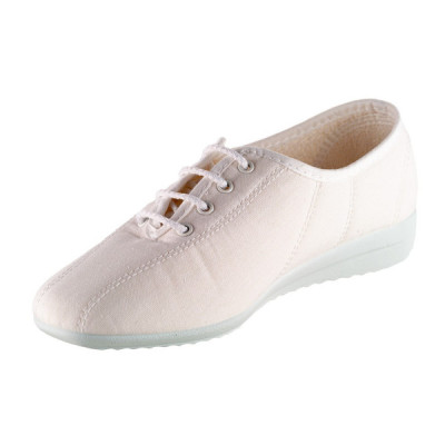Zapatilla de paseo tela cordón Cosdam blanca Bio136