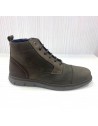 Bota de piel Notton para hombre cordón y cremallera - N2813