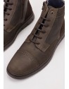 Bota de piel Notton para hombre cordón y cremallera - N2813