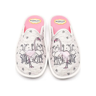 Biorelax zapatilla casa acolchada mujer verano gris Bio4344 Biorelax zapatilla casa acolchada mujer verano gris Bio4344