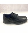 Notton zapato velcro ancho especial hombre en negro N0103