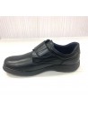 Notton zapato velcro ancho especial hombre en negro N0103