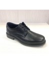 Zapato ancho especial hombre Notton cordón negro N0104