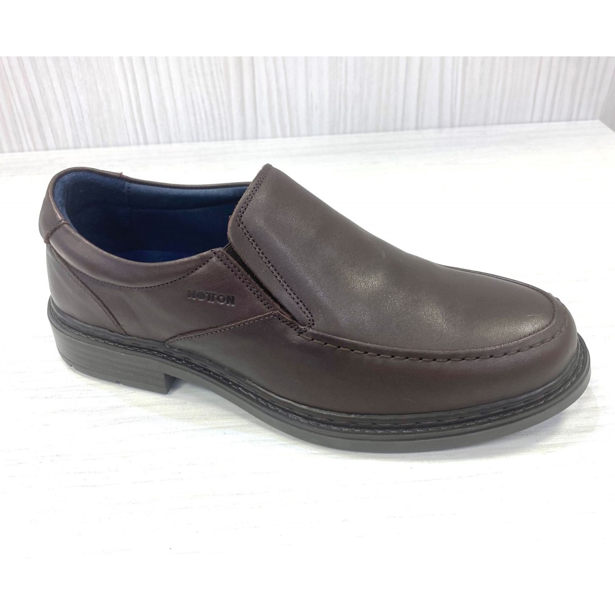 Zapato ancho especial hombre Notton sin cordón N0404