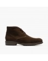 Pitillos botas hombre nobuk de vestir marrón cordón P4953