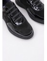 Notton zapato deportivo mujer sin cordón negro N1054