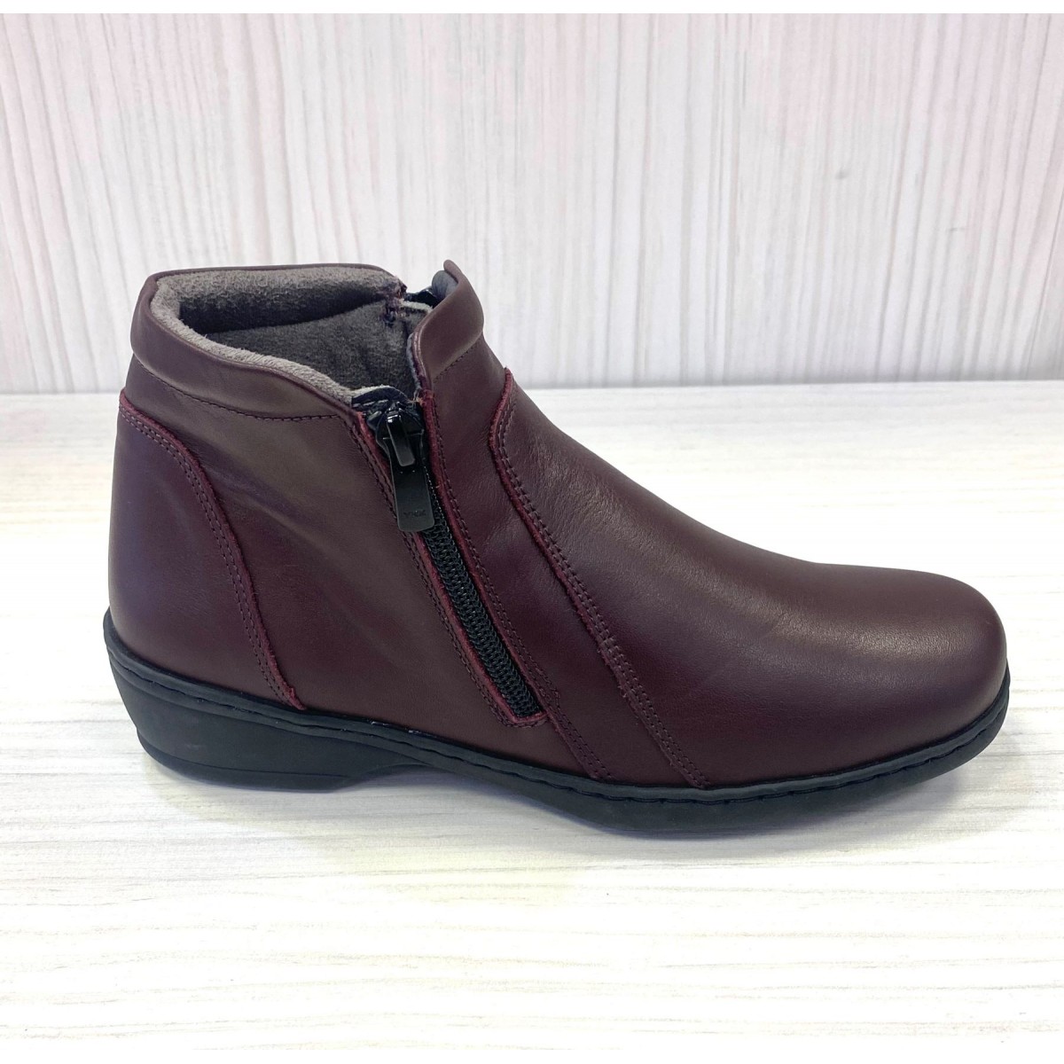 Bota ancho especial Notton para mujer dos cremalleras - N0461