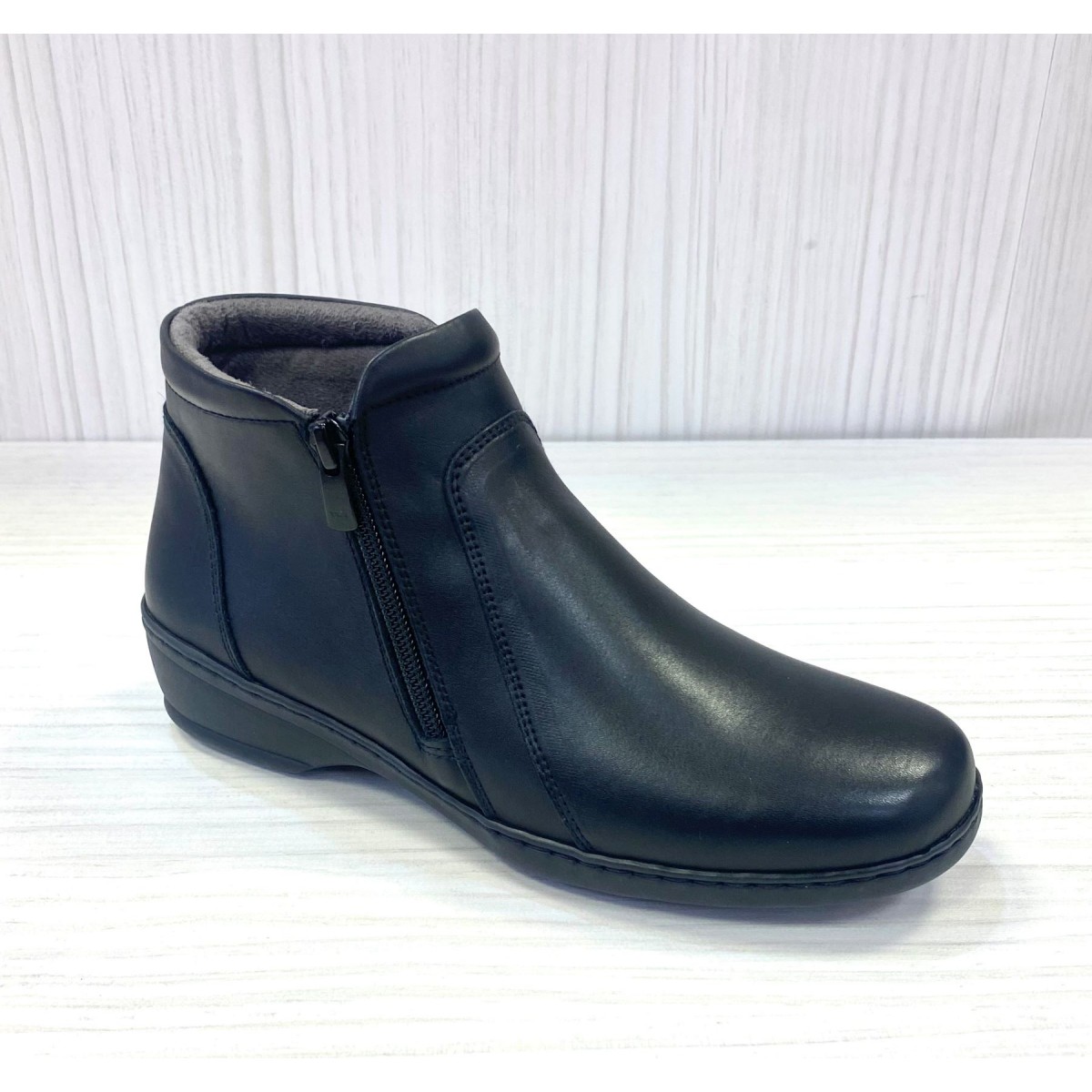 Bota ancho especial Notton para mujer dos cremalleras - N0461