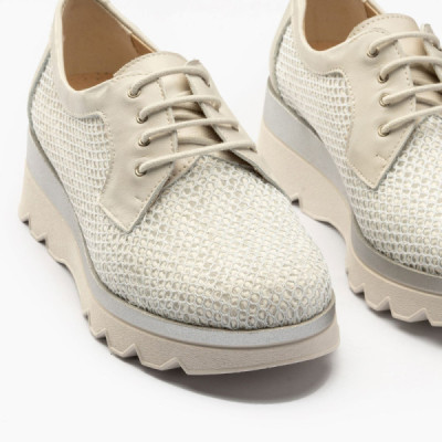 Pitillos zapato cordones ingles primavera rafia Durian - P5112